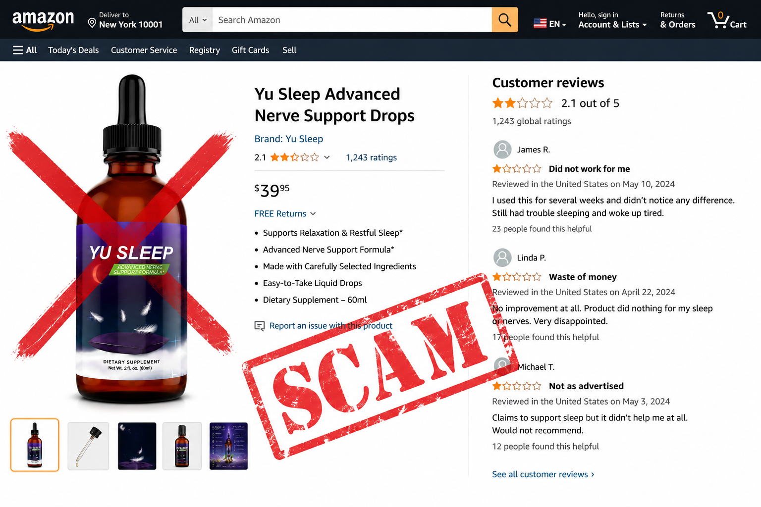 Yu Sleep scam complaints